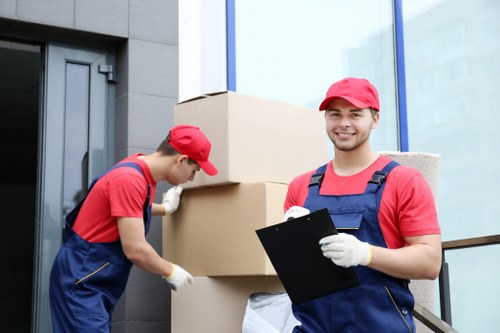 Moving team loading boxes for a Tufnell Park home relocation