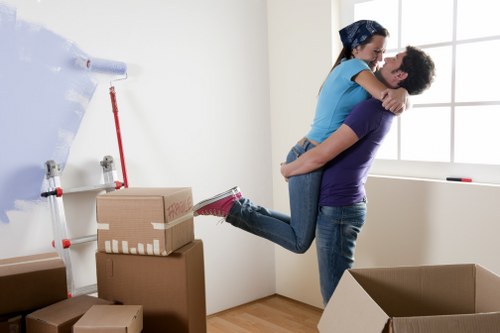Team checking a property for moving risks before starting work