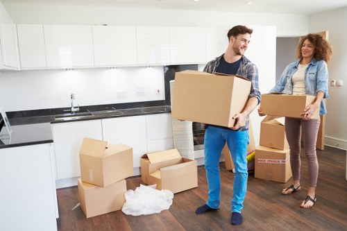 Illustration of an accessibility support request for a moving company