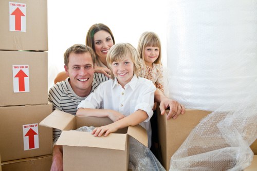 Packing and transporting office furniture during a local relocation