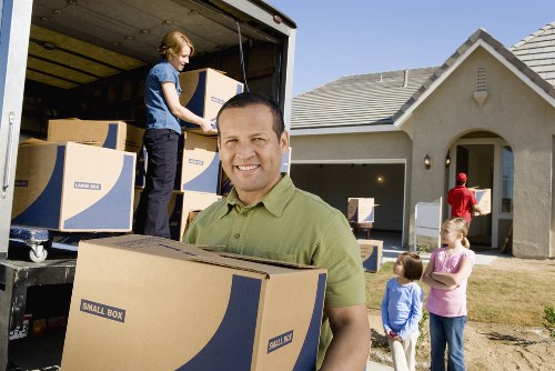 Truck hire for moving in a North London residential street