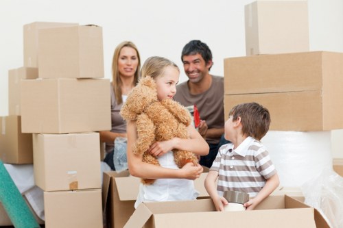 Packed boxes and furniture ready for a local home move in Tufnell Park